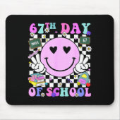 67th Day Of School Funny 6 7 Teachers Students Mem Mousepad (Vorne)