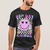 67th Day Of School Funny 6 7 Teachers Students Mem T-Shirt (Vorderseite)