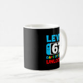 67th Day Of School Gamer Level 67 Days Unlocked 6 Kaffeetasse (VorderseiteRechts)