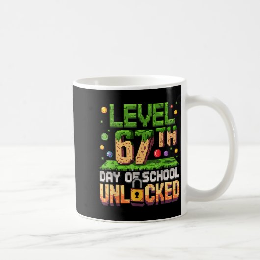 67th Day Of School Gamer Level Unlocked 100 Days O Kaffeetasse (Rechts)