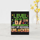 67th Day Of School Gamer Level Unlocked 100 Days O Karte (Gelbe Blume)