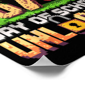 67th Day Of School Gamer Level Unlocked 100 Days O Poster (Ecke)