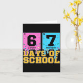 67th Day Of School Kids Funny Meme Six Seven Perio Karte (Gelbe Blume)