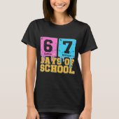 67th Day Of School Kids Funny Meme Six Seven Perio T-Shirt (Vorderseite)