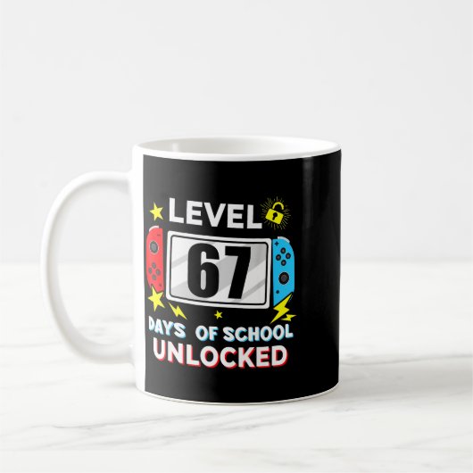 67th Day Of School Level 67 Days Of School Unlocke Kaffeetasse (Links)