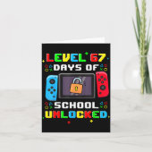 67th Day Of School Level 67 Days Of School Unlocke Karte (Vorderseite)