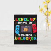 67th Day Of School Level 67 Days Of School Unlocke Karte (Gelbe Blume)