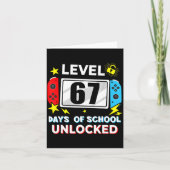 67th Day Of School Level 67 Days Of School Unlocke Karte (Vorderseite)