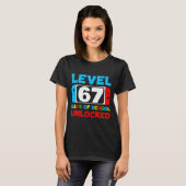 67th Day Of School Level 67 Days Of School Unlocke T-Shirt (Vorne ganz)