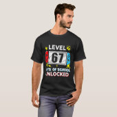 67th Day Of School Level 67 Days Of School Unlocke T-Shirt (Vorne ganz)