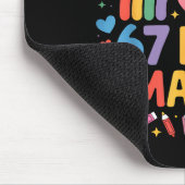 67th Day Of School Meme 67 Days Smarter Rainbow Ki Mousepad (Ecke)