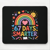 67th Day Of School Meme 67 Days Smarter Rainbow Ki Mousepad (Vorne)