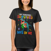 67th Day Of School My Teacher Survived 67 Days Boy T-Shirt (Vorderseite)