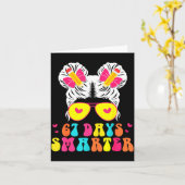 67th Day Of School Shirt 67 Day Smarter Bun Teache Karte (Gelbe Blume)