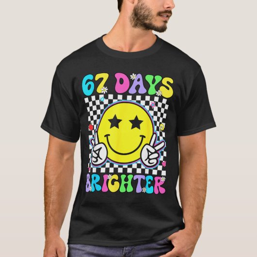 67th Day Of School Shirt 67 Days Brighter Teacher (Vorderseite)