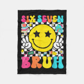 67th Day Of School Shirt 67 Days Smarter Smile Fac Fleecedecke (Vorderseite)