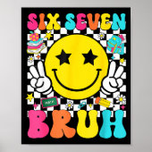 67th Day Of School Shirt 67 Days Smarter Smile Fac Poster (Vorne)