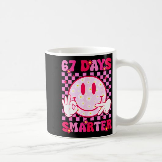 67th Day Of School Shirt 67 Days Smarter Teacher B Kaffeetasse (Rechts)