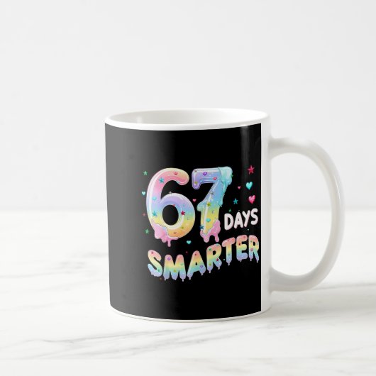 67th Day Of School Shirt 67 Days Smarter Teacher B Kaffeetasse (Rechts)