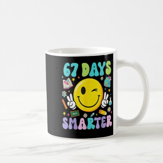 67th Day Of School Shirt 67 Days Smarter Teacher B Kaffeetasse (Rechts)