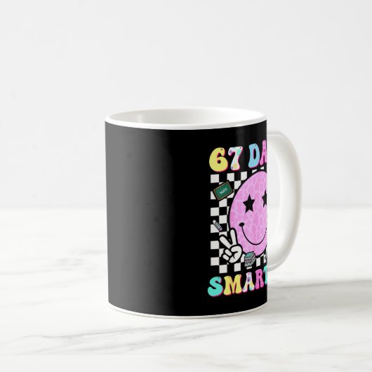 67th Day Of School Shirt 67 Days Smarter Teacher B Kaffeetasse (VorderseiteRechts)