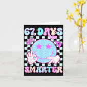 67th Day Of School Shirt 67 Days Smarter Teacher B Karte (Gelbe Blume)