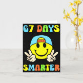 67th Day Of School Shirt 67 Days Smarter Teacher B Karte (Gelbe Blume)