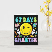 67th Day Of School Shirt 67 Days Smarter Teacher B Karte (Gelbe Blume)