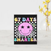 67th Day Of School Shirt 67 Days Smarter Teacher B Karte (Gelbe Blume)