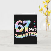 67th Day Of School Shirt 67 Days Smarter Teacher B Karte (Gelbe Blume)