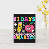 67th Day Of School Shirt 67 Days Smarter Teacher B Karte (Gelbe Blume)