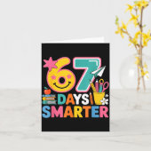67th Day Of School Shirt 67 Days Smarter Teacher B Karte (Gelbe Blume)