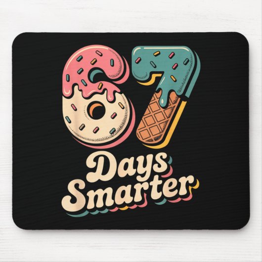 67th Day Of School Shirt 67 Days Smarter Teacher B Mousepad (Vorne)