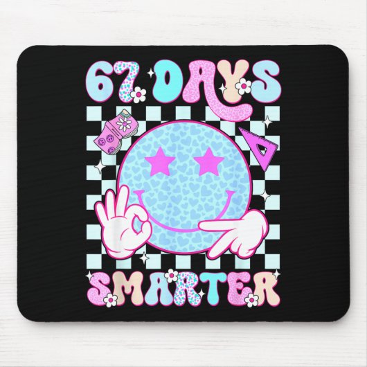 67th Day Of School Shirt 67 Days Smarter Teacher B Mousepad (Vorne)