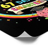 67th Day Of School Shirt 67 Days Smarter Teacher B Poster (Ecke)
