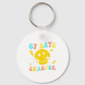 67th Day Of School Shirt 67 Days Smarter Teacher B Schlüsselanhänger (Vorderseite)