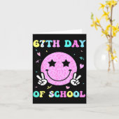 67th Day Of School Smile Face Six Seven Meme Girls Karte (Gelbe Blume)