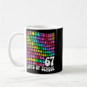 67th Day Of School Teacher 67 Days Math Numbers  Kaffeetasse (Links)