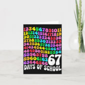 67th Day Of School Teacher 67 Days Math Numbers  Karte (Vorderseite)
