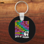 67th Day Of School Teacher 67 Days Math Numbers Schlüsselanhänger (Vorderseite)