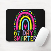 67th Day Of School Teacher 67 Days Smarter Rainbow Mousepad (Mit Mouse)