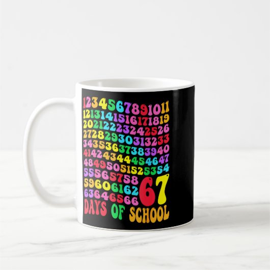 67th Day Of School Teacher Kids 67 Math Numbers 10 Kaffeetasse (Links)