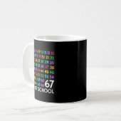 67th Day Of School Teacher Kids 67 Math Numbers 10 Kaffeetasse (Vorderseite Links)
