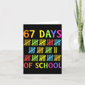 67th Day Of School Teacher Kids 67 Math Numbers 10 Karte (Vorderseite)