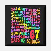 67th Day Of School Teacher Kids 67 Math Numbers 10 Magnet (Vorne)