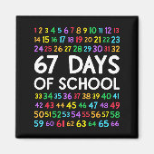 67th Day Of School Teacher Kids 67 Math Numbers 10 Magnet (Vorne)