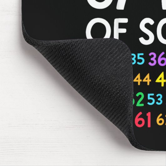 67th Day Of School Teacher Kids 67 Math Numbers 10 Mousepad (Ecke)