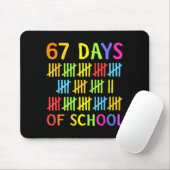 67th Day Of School Teacher Kids 67 Math Numbers 10 Mousepad (Mit Mouse)