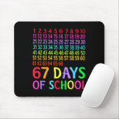 67th Day Of School Teacher Kids 67 Math Numbers 10 Mousepad (Mit Mouse)