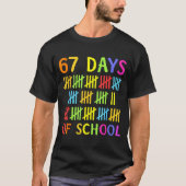 67th Day Of School Teacher Kids 67 Math Numbers 10 T-Shirt (Vorderseite)